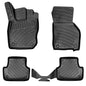 RizLiner Audi A3 2022-2026 Floor Mats 3D Custom Fit Compatible with Audi Rubber Car Mats Laser Measured Floor Liners All Weather Heavy Duty Waterproof Odorless Non-Slip TPE (Front & Rear, Black) - size: A3 2022 - 2026