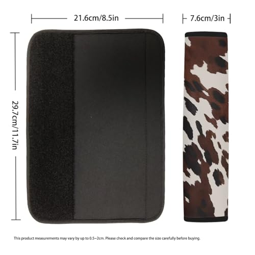 Dreaweet Seat Belt Cover Pad Brown Cow Print Car Accessories Seatbelt Covers for Women 2 Pack Car Seat Belt Cover Soft Comfortable Seat Belt Cushion Shoulder Strap Pad Universal Fit - color: Brown Cow Print