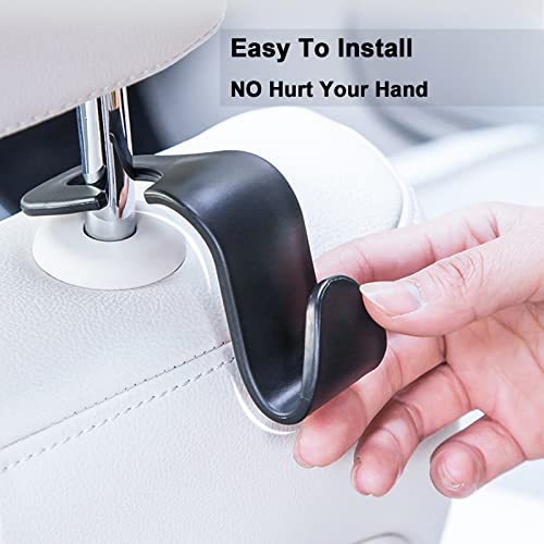 Car Seat Headrest Hook 4 Pack Vehicle Backpack Hooks Hanger Vehicles Holder Organizer for Purses,Bags,Cloths,Car Water Bottle Hook Seat Accessories - color: 4Pcs