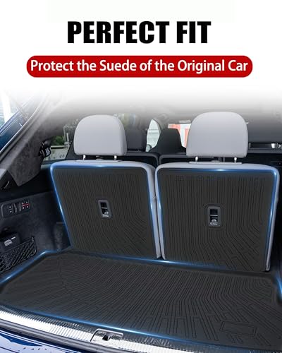 Cargo Liner Compatible with 2017-2025 Audi Q7 Trunk Mat Cargo Mat Back Seat Cover Protector (for 7-Seater)(Backrest Mats+Trunk Mat) - size: FOR 2017-2025 Audi Q7/SQ7