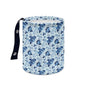 Blue Roses Car Rubbish Bin Portable Waste Basket Can Foldable Auto Waste Storasge Bag Holder with Adjustable Strap for Camping, Travelling, Picnic - color: Blue Roses