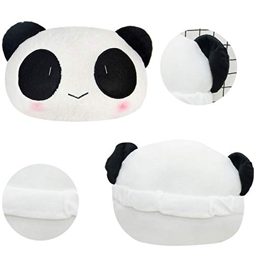 Estel Cartoon Cute Panda Plush Auto Car Seat Headrest Neck Rest Cushion Pillow 1 Pair with Different Faces