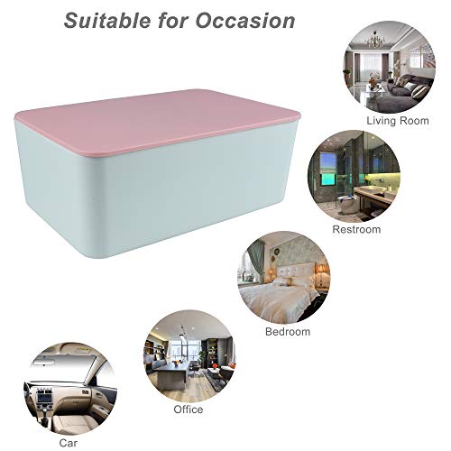 Diaper Wipes Dispenser, Tissue Storage Box Case, Wet Wipe Dispenser Holder with Lid for Home, Office, Cars (Pink) - color: Pink
