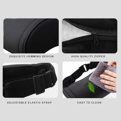 Car Headrest Neck Pillow Support Ergonomic, with Valve Stem Covers Accessory for Driving Seat Fatigue Relief Compatible with Model S X 3 Y & Cybertruck - 1 Piece - color: A. Black Ver. 3