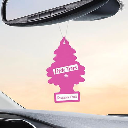 LITTLE TREES Car Air Freshener | Hanging Tree Provides Long Lasting Scent for Auto and Home | 24 Air Fresheners |Dragon Fruit - color: Dragon Fruit, size: 6 Count (Pack of 4)