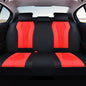 Coverado Car Seat Covers, Back Car Seat Cover, 3-Pieces Leather Seat Cover, Luxury Car Seat Cushion, Luxury Seat Cover Seat Protector Universal Most Cars Trucks SUV - color: Black/Red