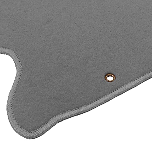 IKON MOTORSPORTS, Floor Mat Compatible with 2002-2006 Acura RSX, Factory Fitment Gray/Grey Nylon Front & Rear Car Floor Mats Liner Carpets Replacement 4PC, 2003 2004 2005