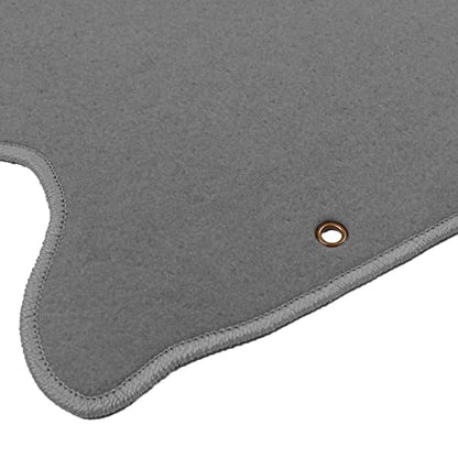 IKON MOTORSPORTS, Floor Mat Compatible with 2002-2006 Acura RSX, Factory Fitment Gray/Grey Nylon Front & Rear Car Floor Mats Liner Carpets Replacement 4PC, 2003 2004 2005