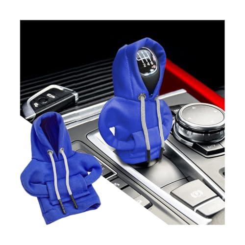 BELOMI Car Gear Shift Cover, Fashionable Hoodie Automotive Gear Shift Knob Protector, Mini Sweater Shirt Gear Shift Knob Cover, Universal Car Decor Accessories (Blue) - color: Blue, size: 1 Piece