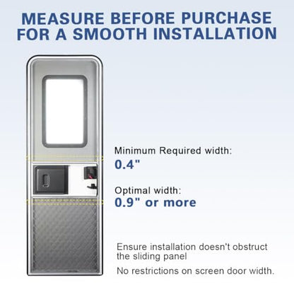 Aluminum Universal RV Screen Door Closer Kit，Automatic Door Protector with Adjustable Tension, Cushioned Closing Camper Screen Doors Spring Closer for RV Camper Travel Trailer