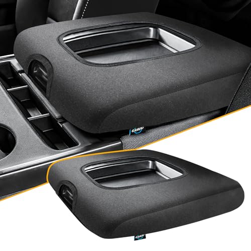 Center Console Cover Compatible with Chevy Silverado 2014 2015 2016 2017 2018 with 40/20/40 Jump Seat Console, Armrest Cover Protector for Middle Console, Car Accessories