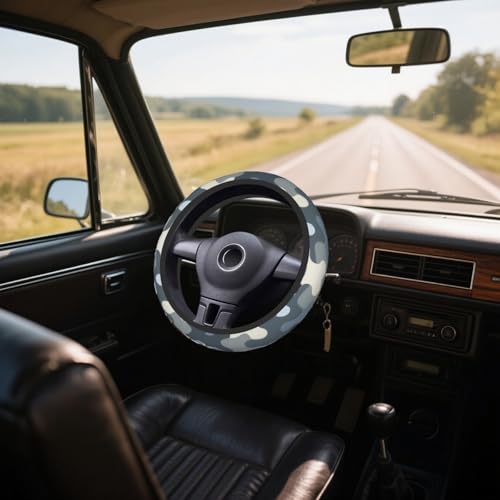Steering Wheel Cover Accessories Neoprene Cover, Breathable Non-Slip Easy to Install Suitable for Women Men, 14.5-15.5 Inch for Car SUV Van Truck Universal - Camouflage - color: Camouflage