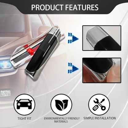 Car Handbrake Cover, Brake Covers for Cars, ABS Anti-Scratch Wear-Resistant Protective Cover with Comfortable Grip, Car Decor Accessory Handbrake Grip Cap Fit Most Cars (Bright Black)