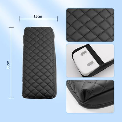 2023 2024 2025 2026 Prius Center Console Cover for Toyota Prius (LE/XLE/Limited/Nightshade Edition), Waterproof&Comfy Leather Cushion Armrest Cover 2026 2025 Prius Accessories (Leather-Padded) - color: Leather-Padded