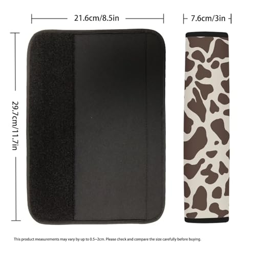 Dreaweet Brown Cow Print Seat Belt Cover Pad Cute Car Accessories Seatbelt Covers for Women Kids 2 Pack Car Seat Shoulder Strap Pads Soft Seat Belt Covers Universal Seatbelt Cushion for Car SUV Truck - color: Brown Cow