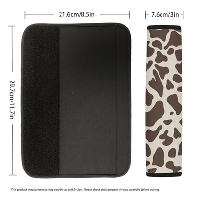 Dreaweet Brown Cow Print Seat Belt Cover Pad Cute Car Accessories Seatbelt Covers for Women Kids 2 Pack Car Seat Shoulder Strap Pads Soft Seat Belt Covers Universal Seatbelt Cushion for Car SUV Truck - color: Brown Cow