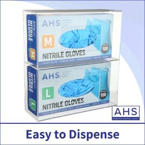 Wall-Mount Glove Dispenser | Clear Acrylic Glove Box Holder with Individual Compartments | Single-Layer | 9.95 x 5.25 x 3.3 in | Gloves Sold Separately - color: Transparent Single Layer