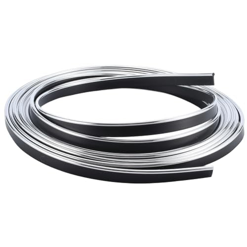 GORGECRAFT 16.4 Feet White Car Interior Strips PVC Universal Self Adhesive Scratch Proof Automotive Side Body Chrome Moulding Door Window Dashboard Line Trim for Cars Decoration Accessories - color: White