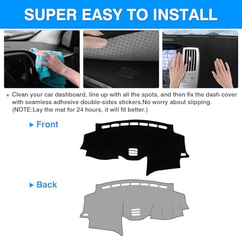 Autorder Dashboard Cover Mat for Lexus RX RX300/RX330/RX350/RX400 2004-2008 2009 Accessories Dash Cover Upgrade Flannel Dash Mat Sunshade Glare UV Rays Protector - size: For Lexus RX 2004-2009