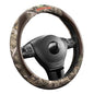 Mossy Oak Full Camo Steering Wheel Cover - Made from Premium Leather, Universal Fit for 14 1/2 to 15 inches - Official Licensed Product - Brown Color - color: BROWN