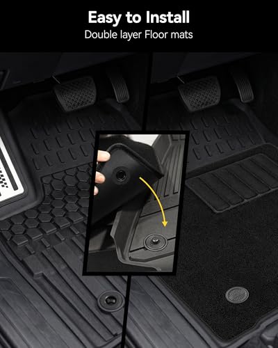 3W Floor Mats&Carpet for Toyota Tacoma 2024-2026 Double Cab Auto Tran(Not Fit Hybrid & XtraCab) with Metal Pedals, TPE All Weather Custom Fit Floor Liner for Tacoma TRD/SR/SR5/limited Car Liners. - size: 6. Tacoma|24-26|Floor Mats&Carpets|Metal Pedal