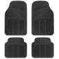 NASCAR Premium Car Floor Mats - 4-Piece Set | Heavy Duty All-Weather Rubber | Universal Trim-to-Fit for Cars, Trucks & SUVs | Traps Dirt, Snow & Water | Black Floor Mats