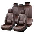 Huidasource Car Seat Covers Full Set, Car Seat Cushion Cover, Full-Cover Leather Car Seat Covers Front and Rear 5 Seats, Waterproof Automotive Seat Covers Fit for Most Cars SUV Trucks, Coffee - color: FS# Coffee, size: 5pcs Full Set