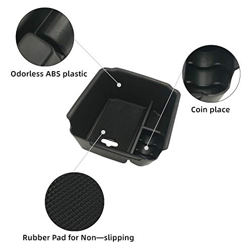 Compatible with VW Tiguan 2018 2019 2020 2021 2022 2023 2024 and 2022 2023 2024 2025 2026 VW Taos Center Console Tray Organizer Insert ABS Armrest Box Secondary Storage