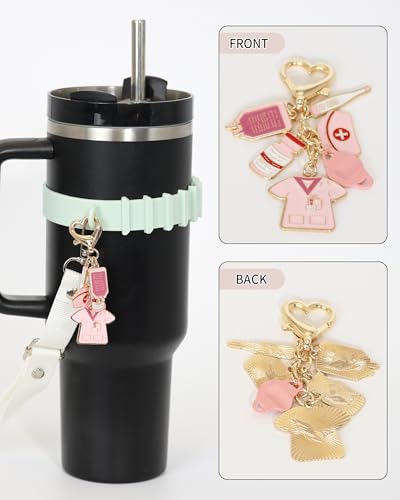 Key Chain Purse Charms - Bag Charms Keychain for Handbag, Car Keychain Wallet Accessories for Women - color: Nurse Pink
