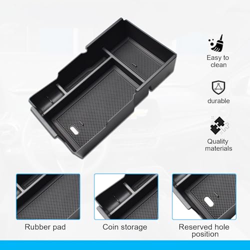 2026 Equinox Center Console Organizer Compatible with Chevy Equinox 2025 2026 LT/RS/ACTIV Armrest Storage Box Interior Pallet Insert Tray Secondary Accessories, Middle Console Tray, Not for EV