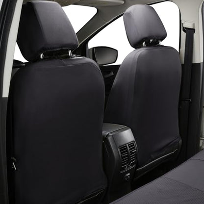 Flying Banner Car Seat Covers Front Seats Rear Bench Polyester car seat Protectors Easy installations Rear Bench Split Classic Man Lady Truck - color: Full set neoprene Solid Black