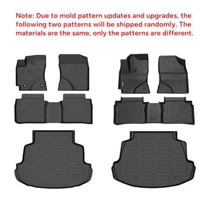 Binmotor-Floor Mats with Cargo Liner for Hyundai kona 2018-2023 & Kona N 2022 2023 (No Electric Model) SE, SEL, N Line, N, Limited Automotive Floor Liners Full Set-Black - style: 2) Car Mats for Hyundai Kona Fuel (2018-2023)