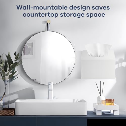 Acrylic Hand Towel Box Cover Compatible with Kleenex Disposable Hand Towels Wall-Mounted Paper Towel Dispenser Suitable for Tabletop, Bathroom, Car, and Office Use Valentine's Day Gifts (White) - color: White