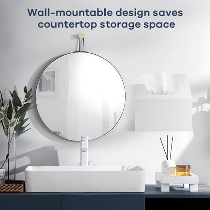 Acrylic Hand Towel Box Cover Compatible with Kleenex Disposable Hand Towels Wall-Mounted Paper Towel Dispenser Suitable for Tabletop, Bathroom, Car, and Office Use Valentine's Day Gifts (White) - color: White