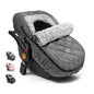 ACRABROS Car Seat Cover Baby: Winter Infant Carseat Canopy for Boy Girl Newborn, Zipper Peeping Window, Warm Cozy Cold Weather Waterproof Fitted, Heather Grey - color: Heather Grey
