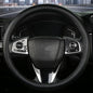 Leather Steering Wheel Cover, Anti-Slip, Safety, Soft, Breathable, Adaptable to 14.5-15 inches Steering Wheel Fit SUV Jeep Van Sedan, Car Steering Wheel Protector for Women Men,Classic Black - color: Classic Black