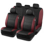 Road Comforts Leather Seat Covers, Breathable Car Seat Covers Full Set for Men,Airbag Compatible, Automotive Seat Covers Set Universal Fit Most Cars,Vans,Truck,SUV - color: Red Wine Full Set
