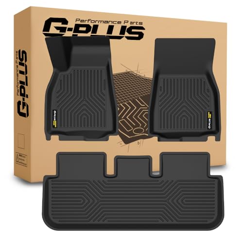 G-PLUS Floor Mats Compatible with Tesla Model S 2021 2022 2023 2024 TPE Custom Fit All Weather Full Cover Protection 1st & 2nd Row Floor Liners Waterproof 3PCS Black alfombrillas para coche - size: 2021-2024|Fit Tesla Model S|3PCS