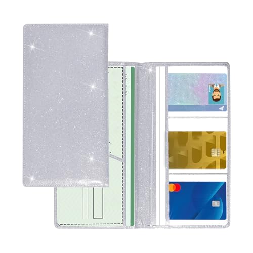 Car Registration and Insurance Holder, PU Leather Automotive Glove Box Document Compartment Organizer with Magnetic Shut, Cards Driver License Holder, Universal Vehicle Accessories (Silver) - color: Silver
