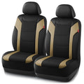Rubbermaid Leather Car Seat Cover – Universal Front Seat Cover, Airbag Compatible, Easy to Install, Water-Resistant and Durable Automotive Seat Cover for Cars, Trucks, SUVs, Vans – Beige - color: Beige