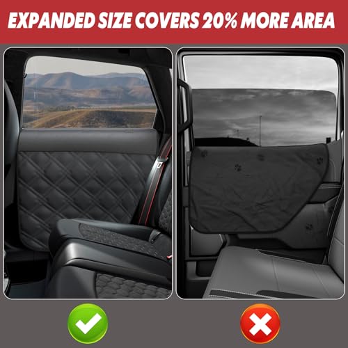 Surfcabin Dog Car Door Protector – 20% Larger Design for Sedans, Family Cars and Small SUVS, 2 Packs Thickened Waterproof Door Panel Covers, Protects Doors from Dog Scratching - size: Standard [Fit for Sedan/Family Car/Small SUV]