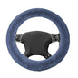 Wuyaoyao Fuzzy Car Steering Wheel Cover, 15'' Soft Auto Steering Wheel Protector for Warm Winter, Elastic Anti-Slip Fluffy Wheel Covers, Universal Car Accessories for Women and Men (Gray)