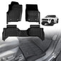 TripleAliners for Tacoma 2024 2025 2026 Double Cab Floor Mats (Fit Manual Trans ONLY) All Weather Floor Liners Compatible with 2024+ Toyota Tacoma Accessories Front & Rear Mats(Not for Hybrid/Auto) - size: Tacoma | Manual Trans | 2024+
