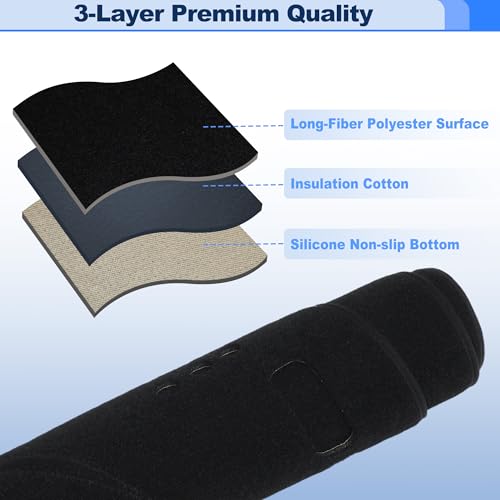 Dashboard Cover for Chrysler 300 300C Sedan 2011-2023 Interior Polyester Dash Cover Mat Pad Carpet Non-Slip Dashboard Protector Sunshine UV & Heat Resistant Black - style: for Chrysler 300 300C Sedan 2011-2023