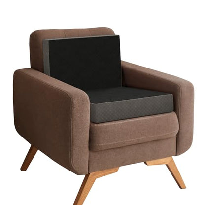 Kolbs Extra Large Recliner Cushion | Chic 2 Tone Velvet Cover (Seat with Back) - size: Seat With Back