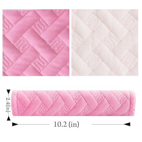 2-Pack Soft Seat Belt Covers Universal Car Shoulder Pad Cushions with Braid Pattern for Comfortable Driving & Bag Strap Protection Pink - color: Pink