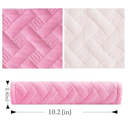 2-Pack Soft Seat Belt Covers Universal Car Shoulder Pad Cushions with Braid Pattern for Comfortable Driving & Bag Strap Protection Pink - color: Pink