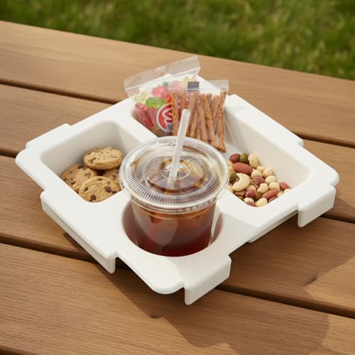 Topper Tray with Cup Holder for Bogg Bag X-Large, EVA Water-Resistant Organizer for Stan Cup, Phone & Snacks, Beach & Travel Accessory(COLOR:White) - color: White