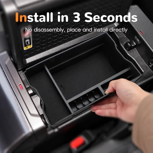 MARCHFA Center Console Organizer Tray Compatible for 2026 Toyota RAV4 Accessories Armrest Storage Box Middle Console Tray Holder with Felt Mat Not Fit for Limited (Style 2) - style: Style 2