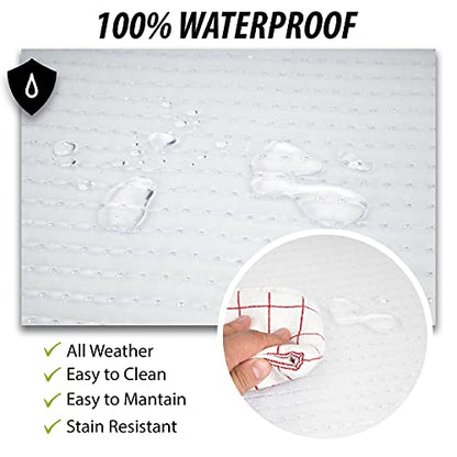 ZONETECH All Weather Full Rubber Clear Car Interior Floor Mats – 4-Piece Set Clear Heavy Duty Car Interior Floor Mats - size: 1 PACK
